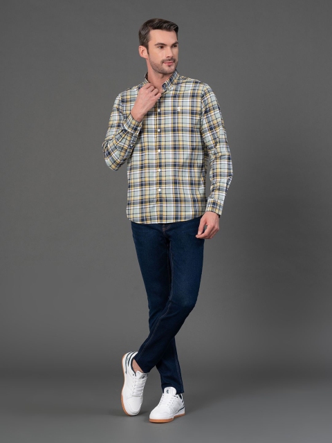 Red Tape Men Tartan Checks Checked Casual Shirt - Image 7