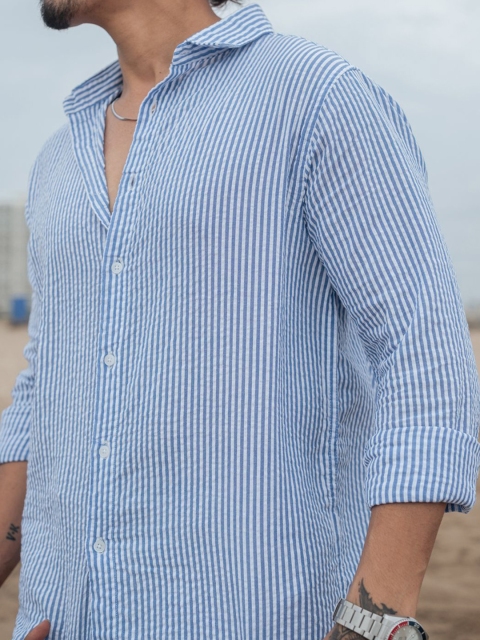 Powerlook Men Micro Checks Opaque Checked Casual Shirt - Image 2