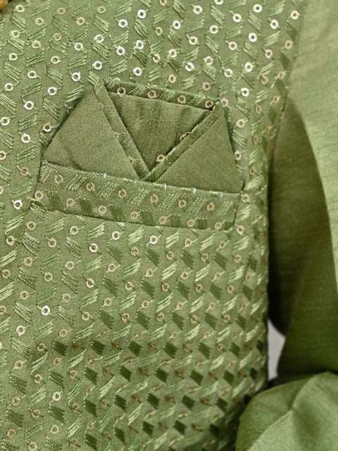 ahhaaaa Boys Embroidered Sherwani Set - Image 2