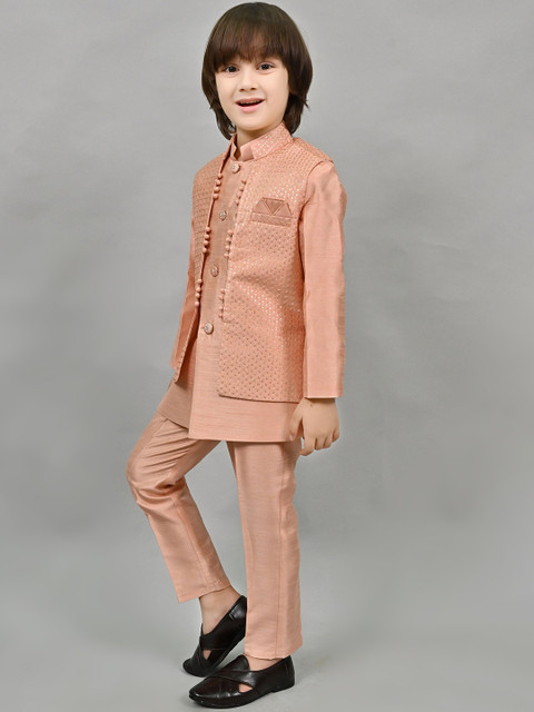 ahhaaaa Boys Embroidered Sherwani Set - Image 3