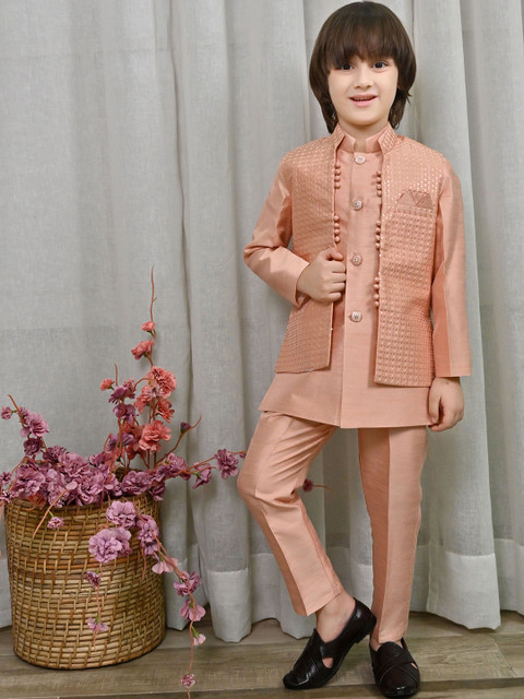 ahhaaaa Boys Embroidered Sherwani Set - Image 6