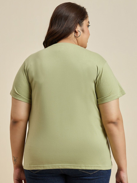 Sztori Women Graphic Printed Extended Sleeves Pockets T-shirt - Image 4