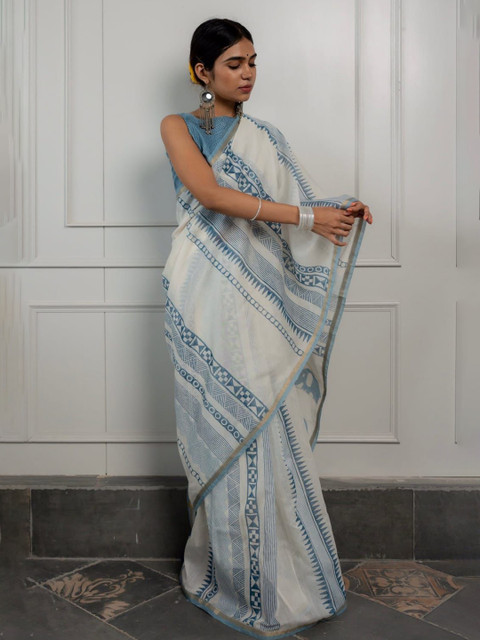 AWRIYA Zari Chanderi Saree - Image 2