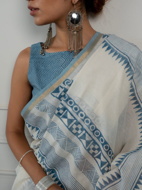 AWRIYA Zari Chanderi Saree - Image 6