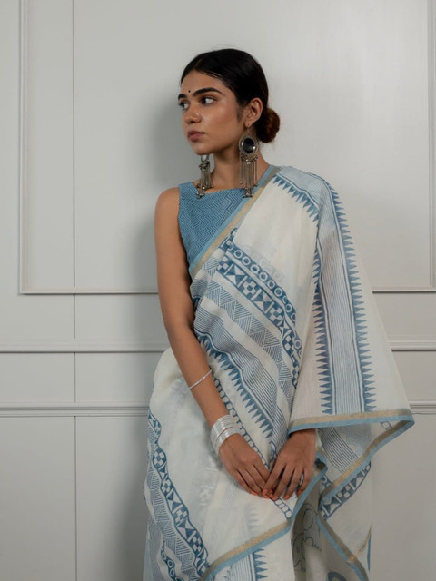 AWRIYA Zari Chanderi Saree - Image 4