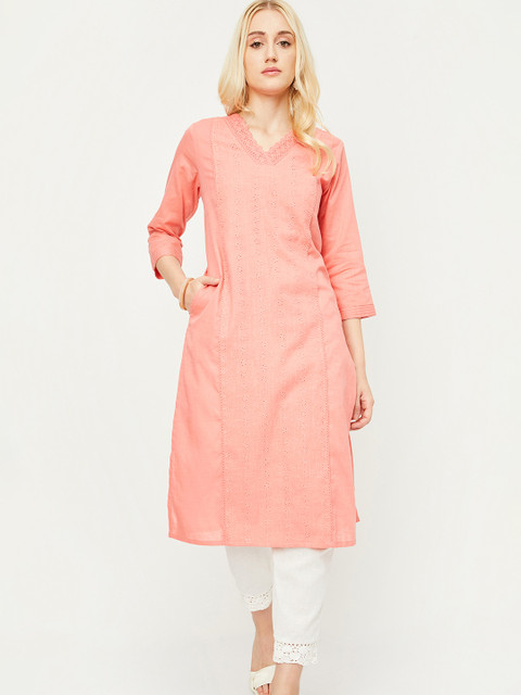 max Women Embroidered Chikankari Kurta