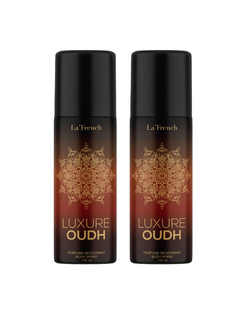 Home niche-market02 43 La French Luxure Oudh Set Of 2 Deodorant Body Spray-150ml Each