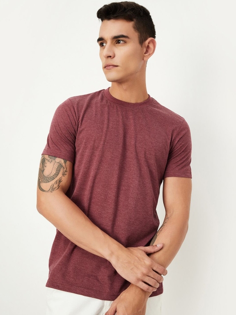 max Men Pack of 2 Solid Cotton T-shirt - Image 2