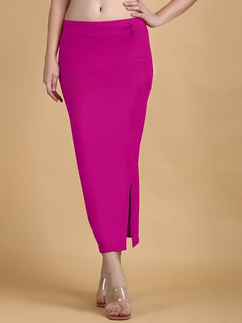 Klassik Stretchable Women Solid Cotton Mid Rise Saree Shapewear