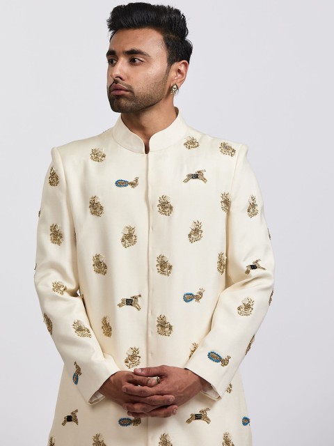 Agrajain Embroidered Ramthambore Sherwani Set - Image 6