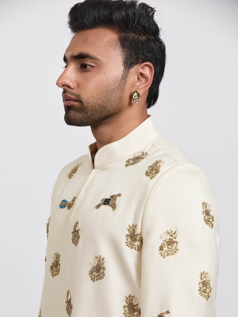 Agrajain Embroidered Ramthambore Sherwani Set - Image 5