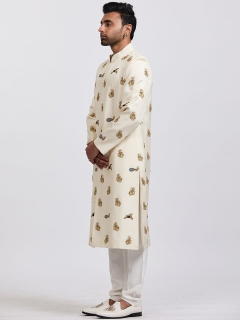 Agrajain Embroidered Ramthambore Sherwani Set - Image 3
