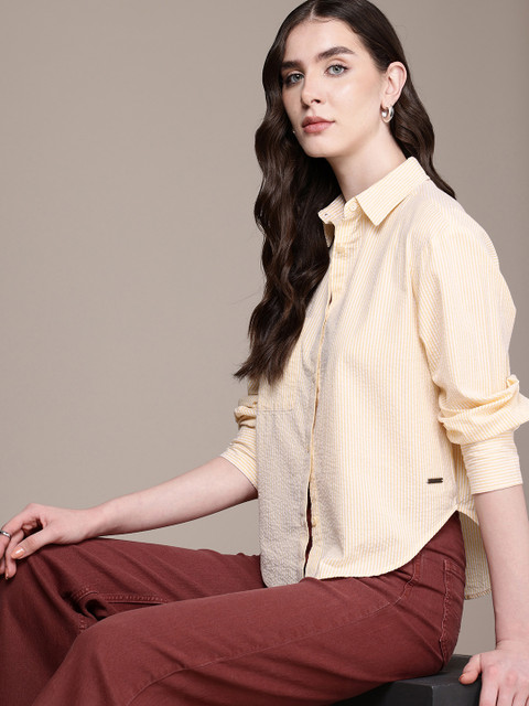 Roadster Oversized Striped Casual Shirt