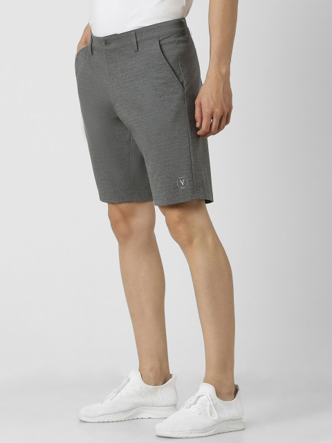 Van Heusen Flex Men Textured Casual Regular Fit Shorts - Image 2