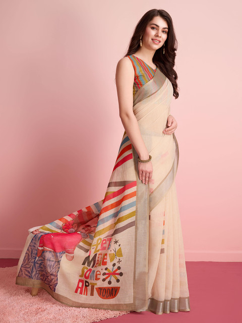 RACHNA Ready to Wear Abstract Saree - Image 2