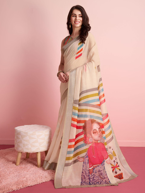 RACHNA Ready to Wear Abstract Saree - Image 3