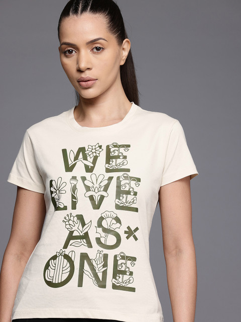 HRX by Hrithik Roshan Typography Printed Pure Cotton T-shirt