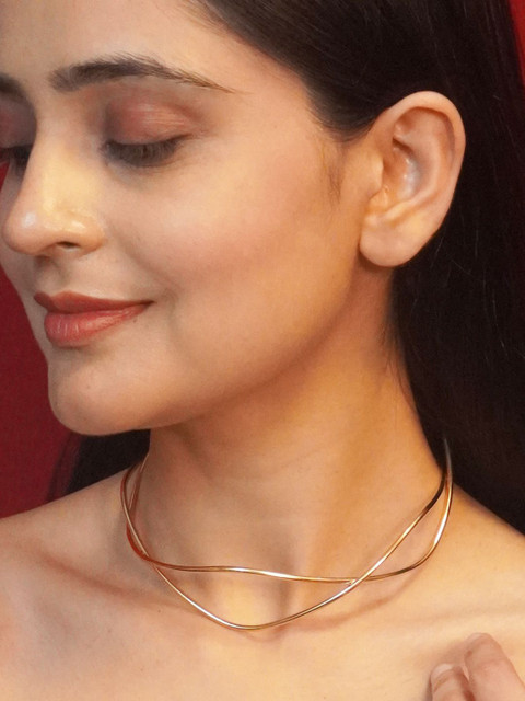 Niscka Gold Plated Choker Necklace - Image 6