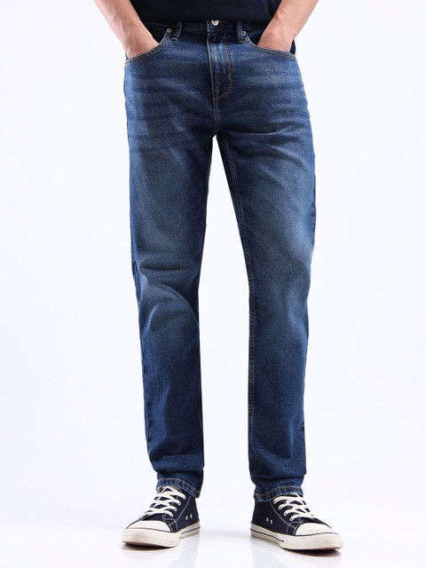 Flying Machine Men Tapered Fit Light Fade Stretchable Jeans