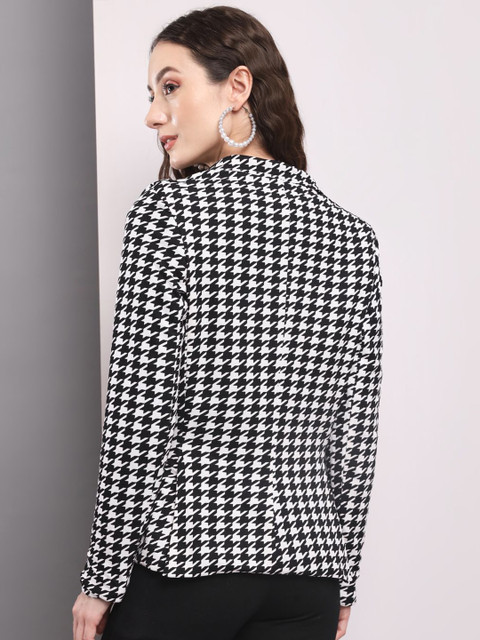 TANDUL Notched Lapel Checked Formal Blazer - Image 5