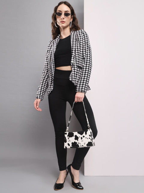 TANDUL Notched Lapel Checked Formal Blazer - Image 6