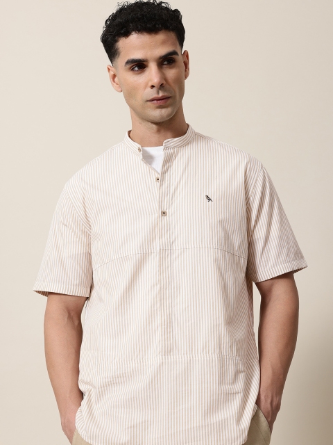 Mr Bowerbird Men Premium Striped Pure Cotton Casual Shirt