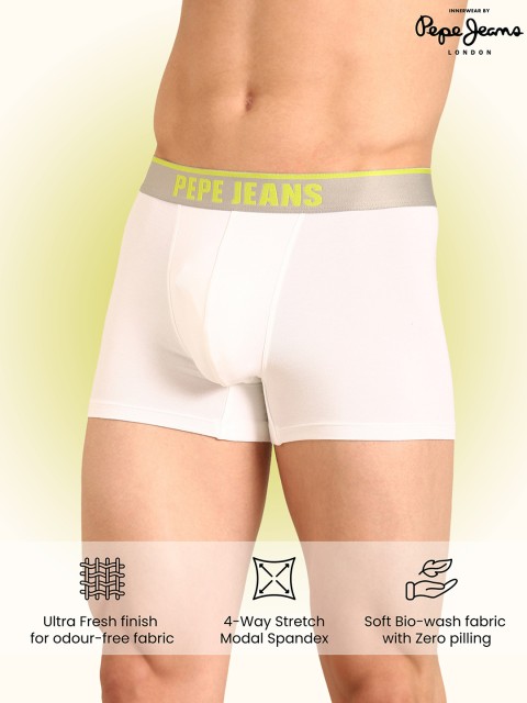 Pepe Jeans Men Mid Rise Printed Trunk PPT03-01N-GRY - Image 6