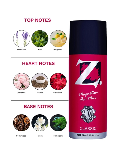 Z-MAGNETISM FOR MEN Set of 2 Classic Long Lasting Deodorant Spray - 175ml / 116.6g Each - Image 4