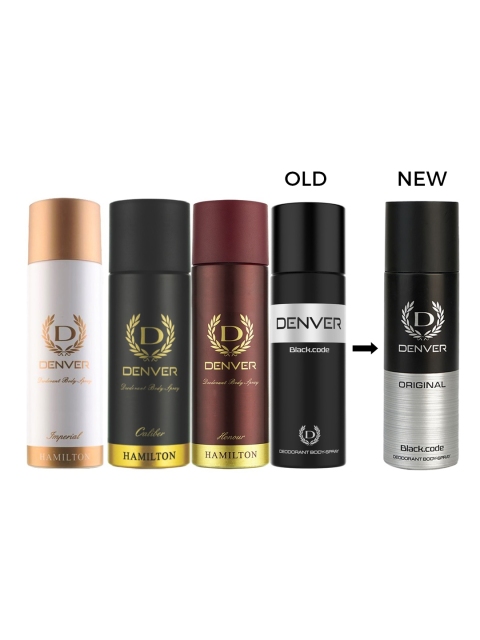 Denver Men Set of 4 Deodorant Spray 32g/50ml each - Black Code, Caliber, Honour & Imperial - Image 6