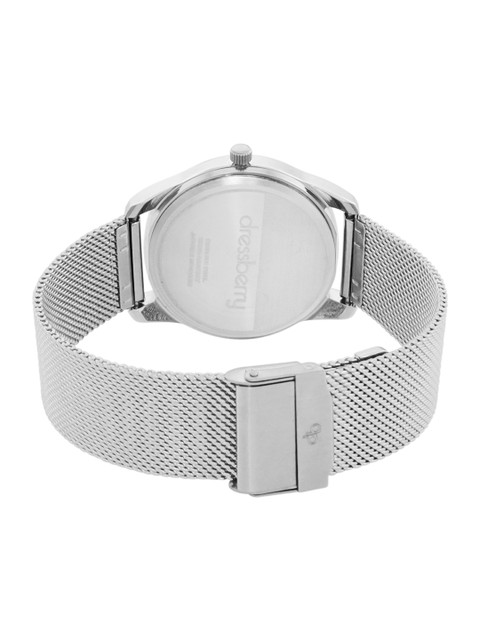 DressBerry Women Brass Embellished Dial & Stainless Steel Bracelet Style Straps Analogue Watch DB1006 - Image 4