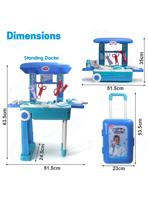 Aditi Toys Kids 13 Pcs Doctor Kit with Trolley - Image 7