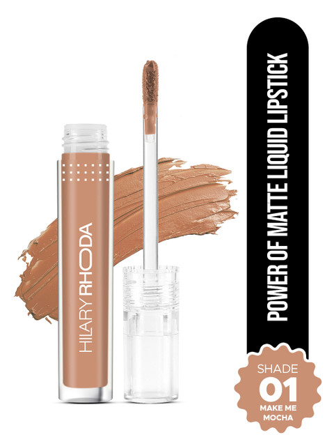 Hilary Rhoda Power Of Matte Liquid Lipstick Long Lasting 3ml- Make Me Mocha -01