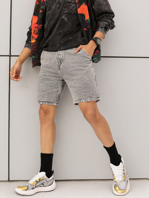 Kook N Keech Men Faded Denim Shorts