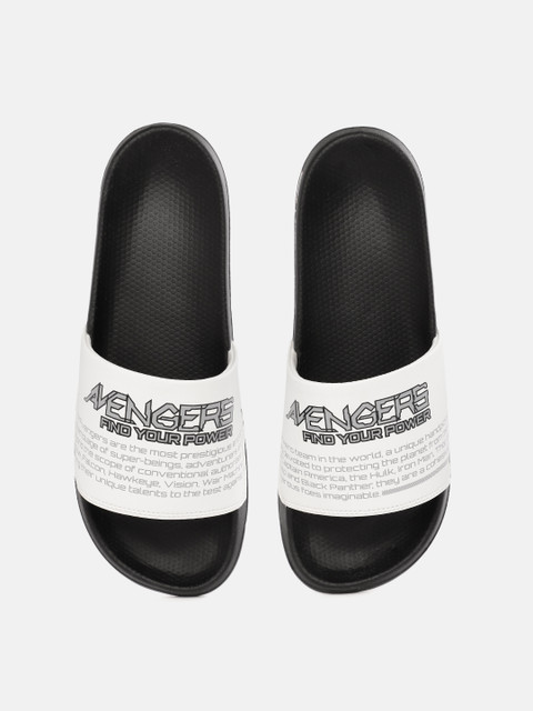 MARVEL STREET Men Typography Printed Sliders - Image 2