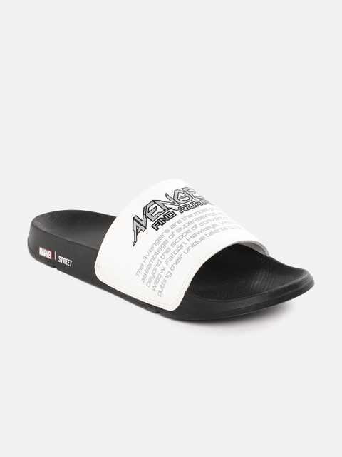 MARVEL STREET Men Typography Printed Sliders - Image 3