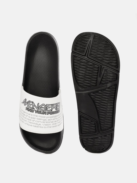 MARVEL STREET Men Typography Printed Sliders - Image 5