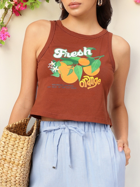 DressBerry Conversational Print Sleeveless T-shirt