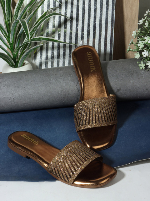 Anouk Women Embellished Party Open Toe Flats