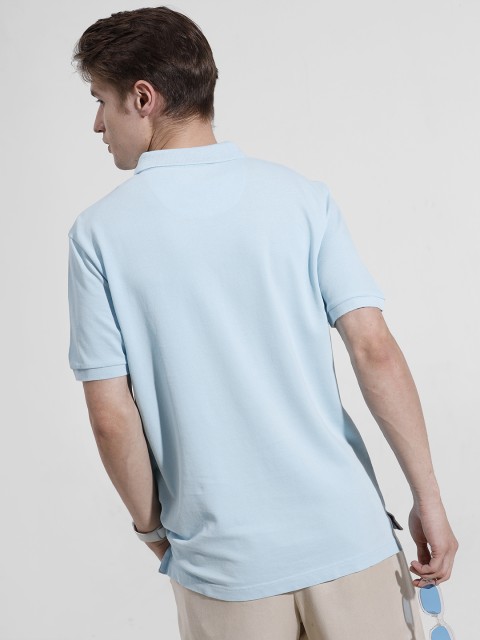 Aeropostale Brand Logo Applique Detailed Polo Collar Pure Cotton T-shirt - Image 4