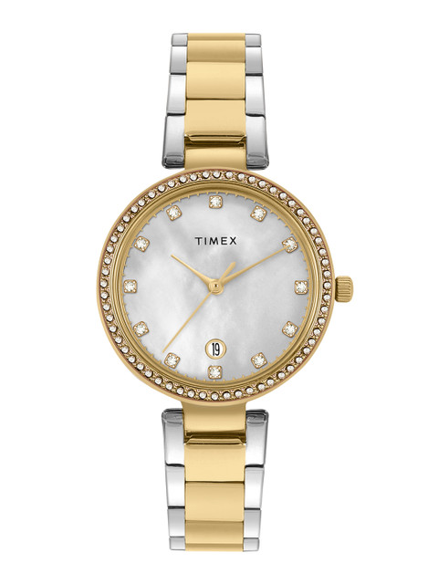 Timex Women Mother of Pearl Dial Bracelet Style Straps Analogue Watch TWEL187SMU02