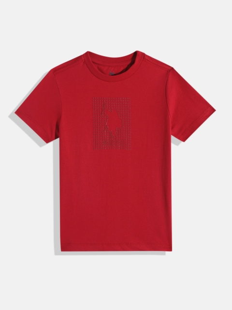U.S. Polo Assn. Kids Boys Brand Logo Pure Cotton T-shirt