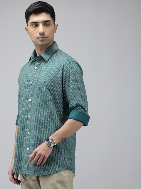Van Heusen Sport Pure Cotton Slim Fit Geometric Printed Casual Shirt - Image 4