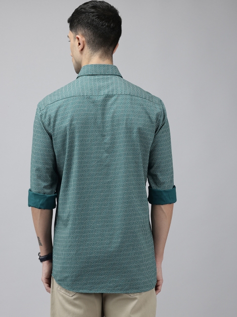 Van Heusen Sport Pure Cotton Slim Fit Geometric Printed Casual Shirt - Image 5