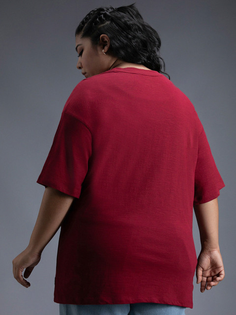 Freeform by High Star Women Typography Printed Plus Size T-Shirt - Image 4