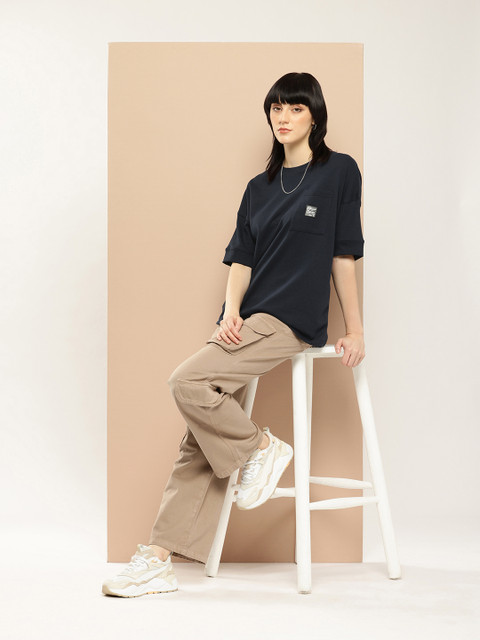 Difference of Opinion Women Oversized Drop Shoulder Ultra Soft Drapey Cotton T-Shirt - Image 5