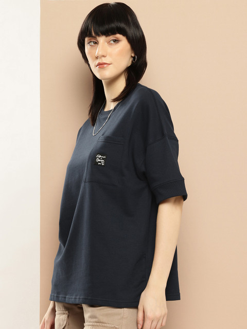 Difference of Opinion Women Oversized Drop Shoulder Ultra Soft Drapey Cotton T-Shirt - Image 3