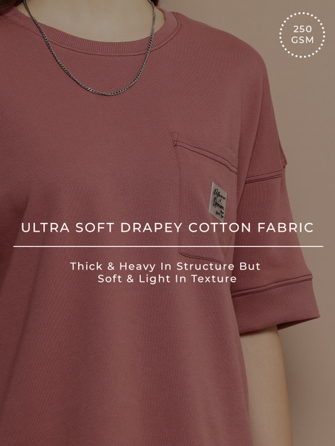 Difference of Opinion Women Oversized Drop Shoulder Ultra Soft Drapey Cotton T-Shirt - Image 6