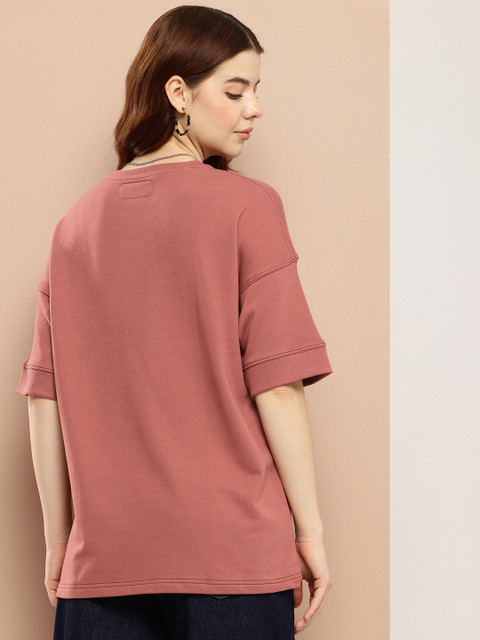 Difference of Opinion Women Oversized Drop Shoulder Ultra Soft Drapey Cotton T-Shirt - Image 4