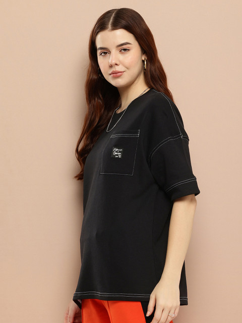 Difference of Opinion Women Oversized Drop Shoulder Ultra Soft Drapey Cotton T-Shirt - Image 3