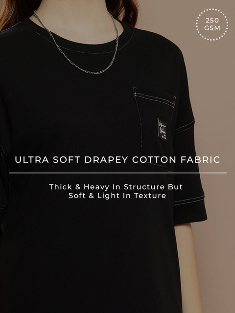 Difference of Opinion Women Oversized Drop Shoulder Ultra Soft Drapey Cotton T-Shirt - Image 6